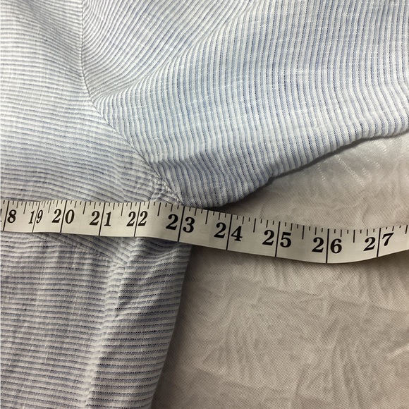 J. Jill large Blue Striped Linen Shirt - Picture 10 of 11